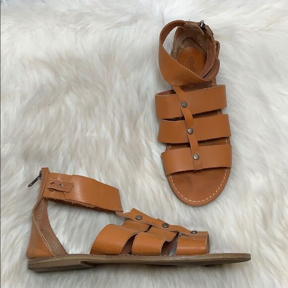 Madewell The Rowan Tan Gladiator Sandal Sz 10 - Picture 5 of 7